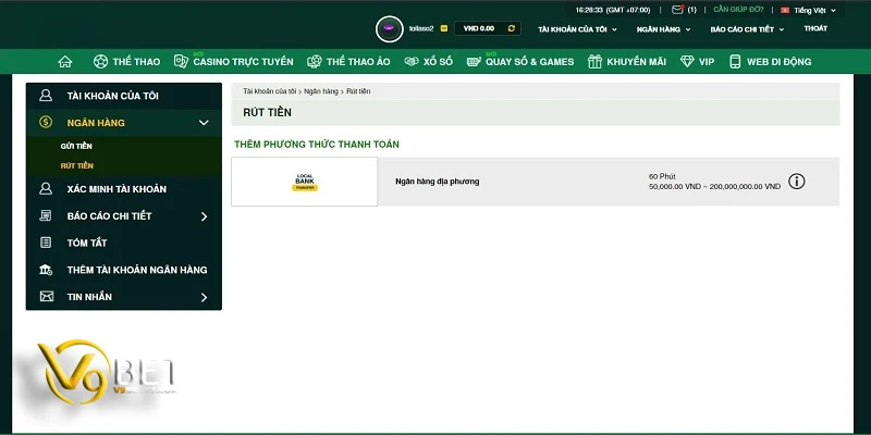Rút tiền ví V9BET muốn nhanh phải đảm bảo đáp ứng đủ điều kiện