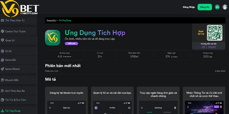 Tải app V9BET đơn giản thông qua hướng dẫn chi tiết